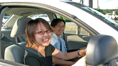 出羽自動車教習所の運転している様子
